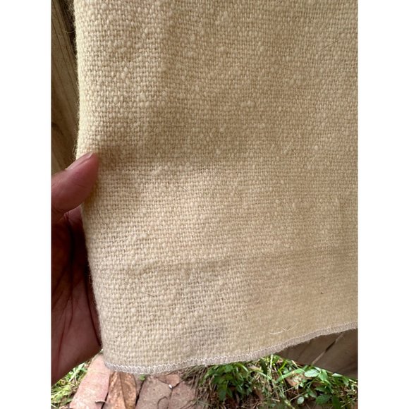 HANDSPUN HANDWOVEN CREAM WOOL PENCIL SKIRT 26" waist - Picture 6 of 6